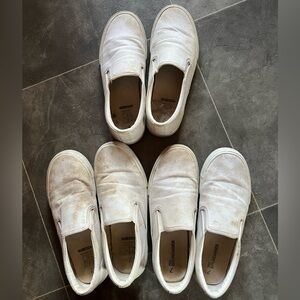 White Slip-On Sneakers